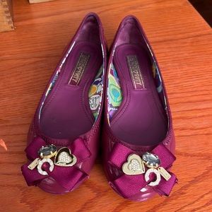 Coach patent leather ballet flats